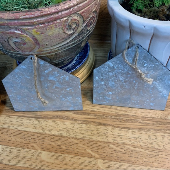 🌱 decor, 2~metal galvanized envelopes~farmhouse~BoHo~rustic🌱 - Picture 7 of 9